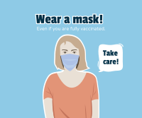 Face Mask Reminder Facebook Post Design