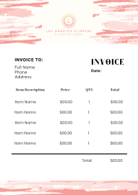 Flashy Brush Strokes Invoice Image Preview