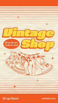 Vintage Clothing Shop TikTok Video Design