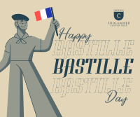 Hey Hey It's Bastille Day Facebook Post Design