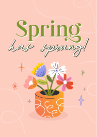 Spring Flower Pot Poster Image Preview