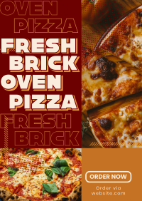 Yummy Brick Oven Pizza Poster Design