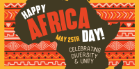 Africa Day Greeting Twitter Post Design