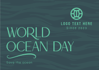 Minimalist Ocean Advocacy Postcard Image Preview