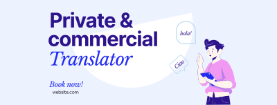 Translator for Hire Facebook cover Image Preview