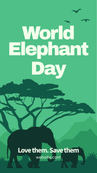 Safari Elephant Facebook Story Design