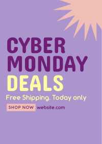 Quirky Cyber Monday Poster Design