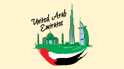 UAE City Scribbles Facebook event cover Image Preview