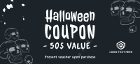 Halloween Skulls Sale Gift Certificate Image Preview