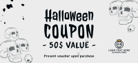 Halloween Skulls Sale Gift Certificate Image Preview