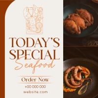 Minimal Seafood Restaurant  Instagram post Image Preview