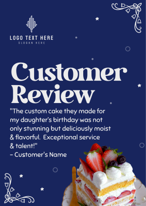 Birthday Cake Review Flyer Image Preview