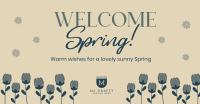 Welcome Spring Greeting Facebook Ad Image Preview