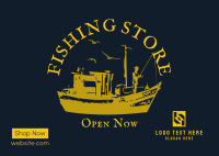 Fishing Store Postcard Design