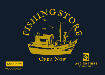 Fishing Store Postcard Image Preview