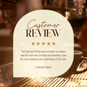 Simple Cafe Testimonial Instagram post Image Preview