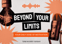 Beyond Your Limits Podcast Postcard Design