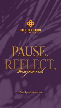 Pause & Reflect Facebook Story Design