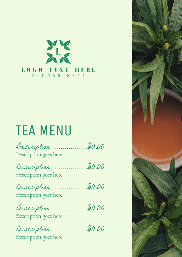 Tea Time Menu Design Image Preview