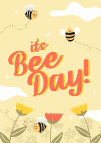 Happy Bee Day Garden Flyer Image Preview