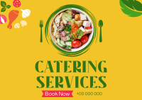 Catering Food Variety Postcard Design