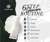 6-Step Skincare Routine Facebook Post Design