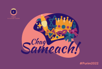 Chag Purim Sameach Pinterest Cover Design