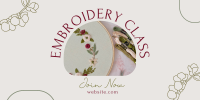 Embroidery Class Twitter post Image Preview