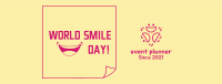 World Smile Day Sticky Note Facebook cover Image Preview