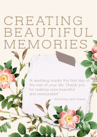 Creating Beautiful Memories Flyer Design