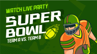 Football Game Night Facebook Event Cover Design