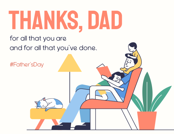 Thanks Dad For Everything Thank You Card Design Image Preview