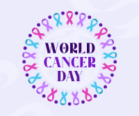 Cancer Day Ribbon Facebook Post Design