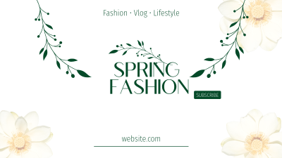 Aesthetic Spring Fashion YouTube cover (channel art) Image Preview