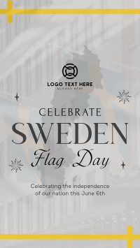 Commemorative Sweden Flag Day TikTok Video Design