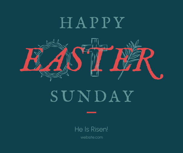 Rustic Easter Facebook Post Design Image Preview