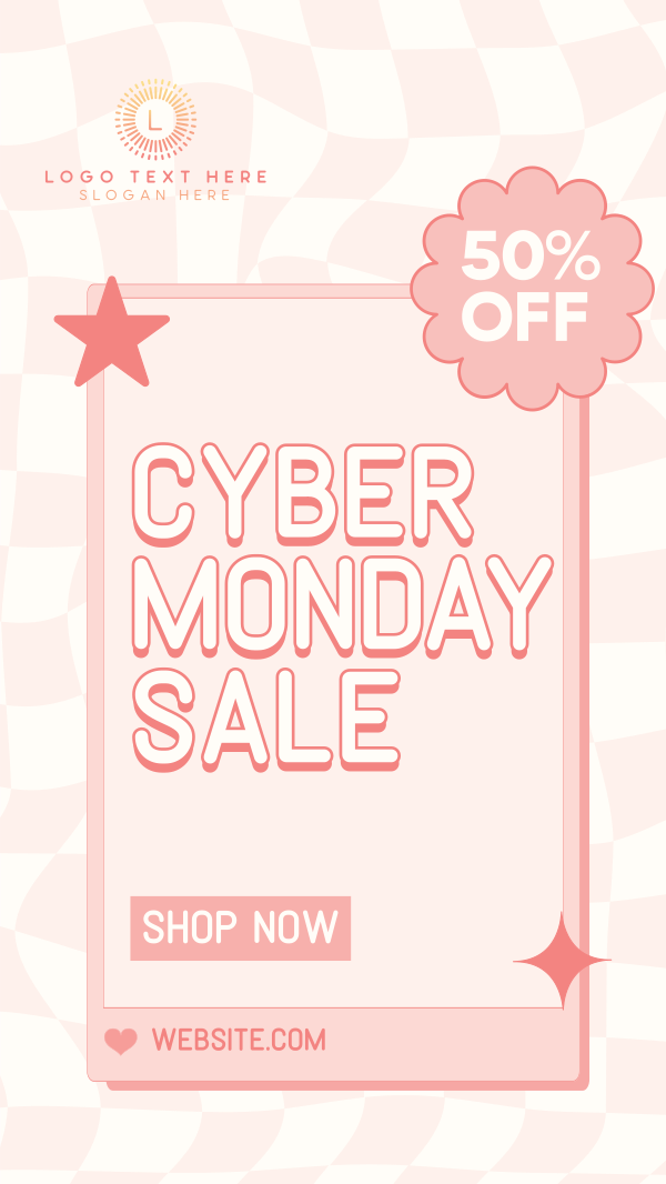 Cute Cyber Deals Instagram Story Design Image Preview