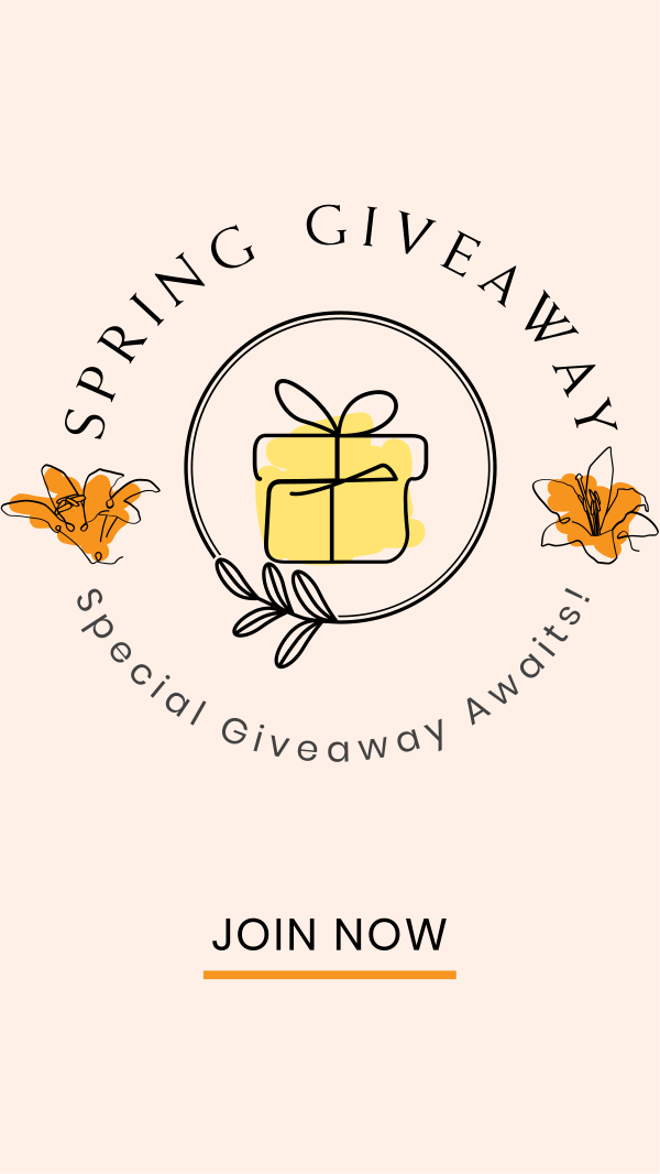 Spring Giveaway Instagram Story Design Image Preview