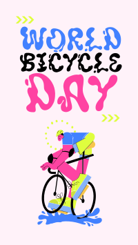 Go for Adventure on Bicycle Day Facebook Story Design