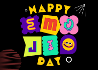 Playful Emoji Day Postcard Image Preview