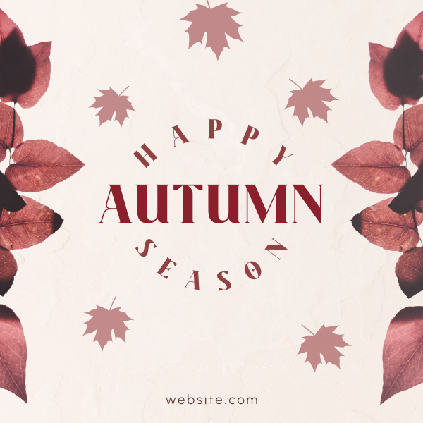 Autumn Season Leaves Instagram Post Design Image Preview