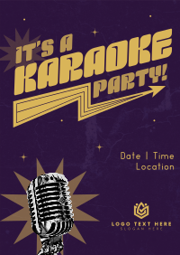Sparkly Karaoke Party Poster Image Preview