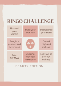 Beauty Bingo Challenge Flyer Design