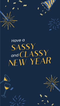 Sassy New Year Spirit Instagram Story Design