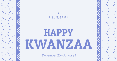 Kwanzaa Cultural Pattern Facebook Ad Image Preview