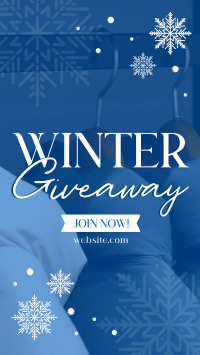 Winter Snowfall Giveaway YouTube Short Design