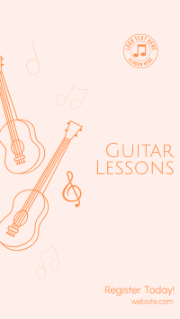 Guitar Lesson Registration Instagram story Image Preview