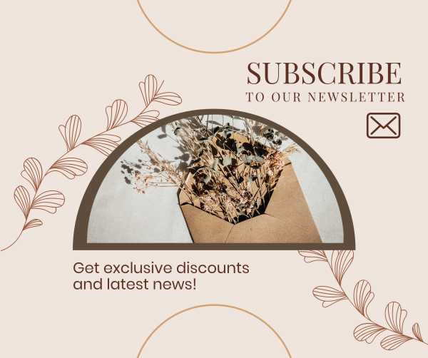 Dried Flowers Newsletter Facebook Post Design Image Preview