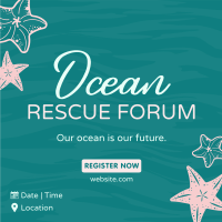 Ocean & Starfishes Linkedin Post Design