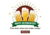 Cheers Beer Oktoberfest Postcard Design